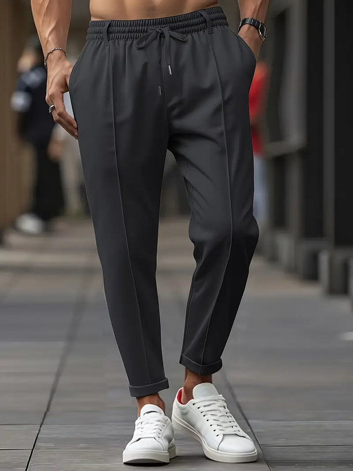 Crawford - Casual Vestibilità Slim Pantaloni Con Elastico in Vita