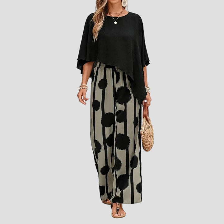 Paolina - Elegante Completo a Due Pezzi Stampato