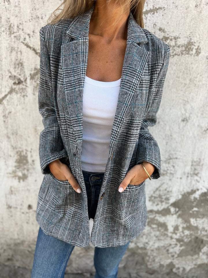 Elaina - Elegante Blazer Invernale a Quadri