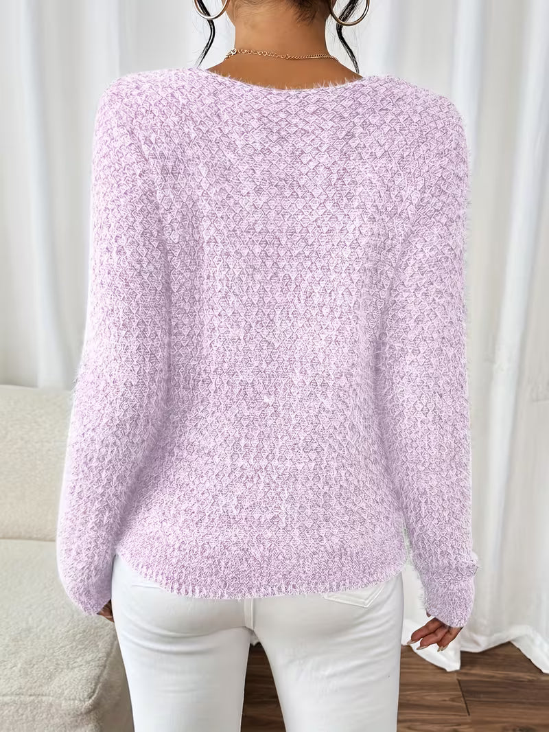 Aderah - Maglione Ampio Con Scollo a V