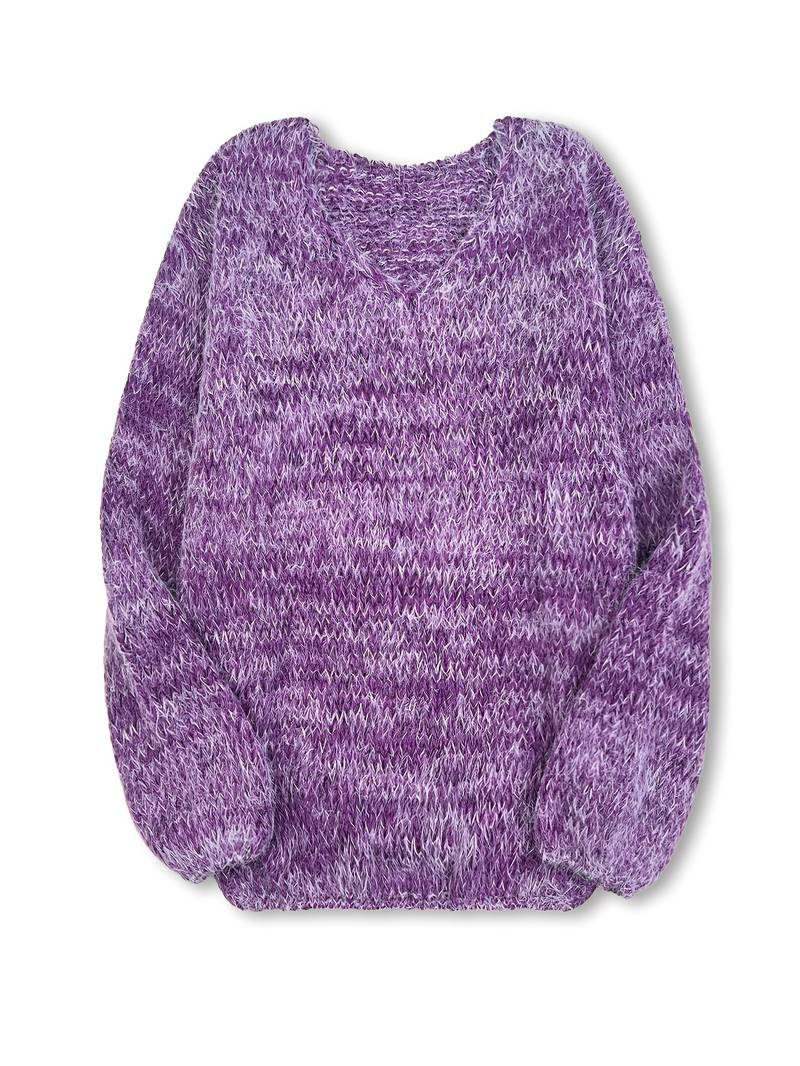 Lital - Elegante Maglione Morbido Con Scollo a V