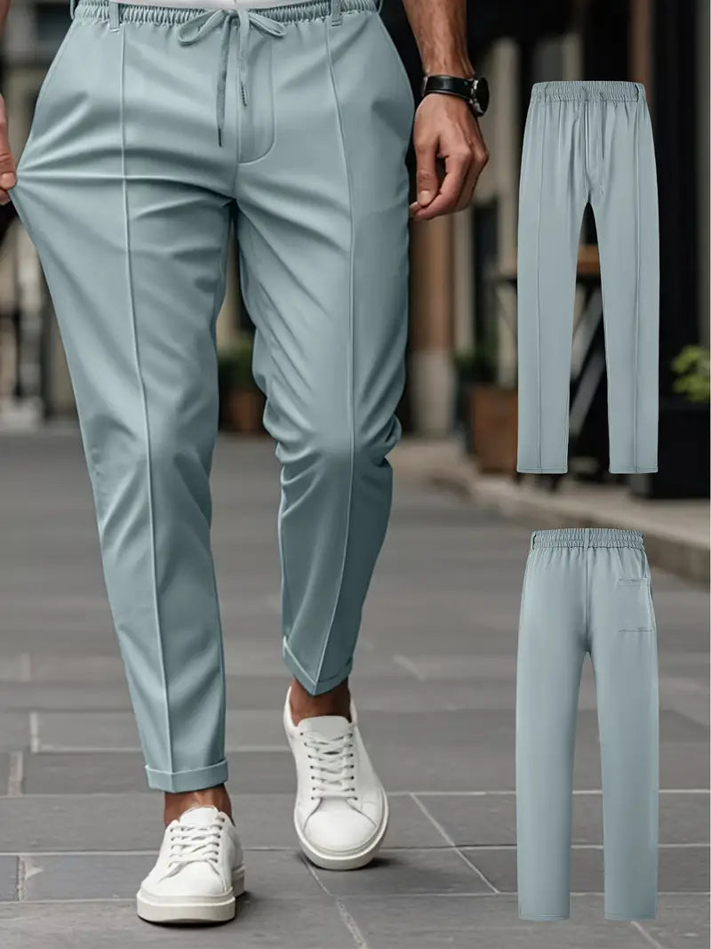 Crawford - Casual Vestibilità Slim Pantaloni Con Elastico in Vita