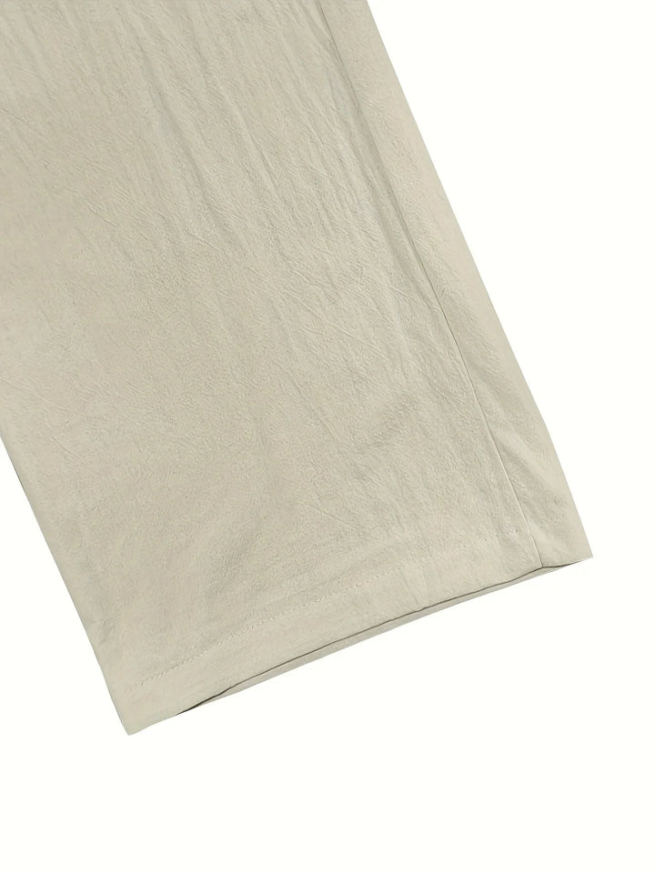 Beslan - Elegante Pantalone A Gamba Dritta Con Bottoni Dorati
