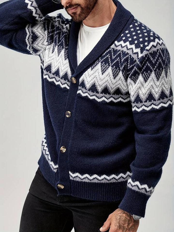 Elroy - Maglione Casual Con Motivo Geometrico