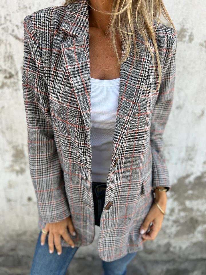 Basia - Elegante Blazer Invernale a Quadri