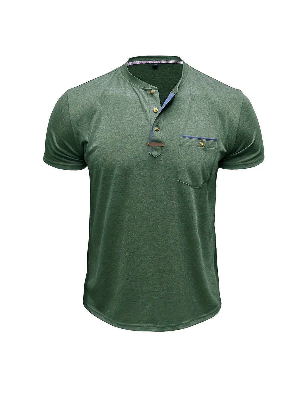 Saxon - Elegante Maglietta Girocollo Con Taschino
