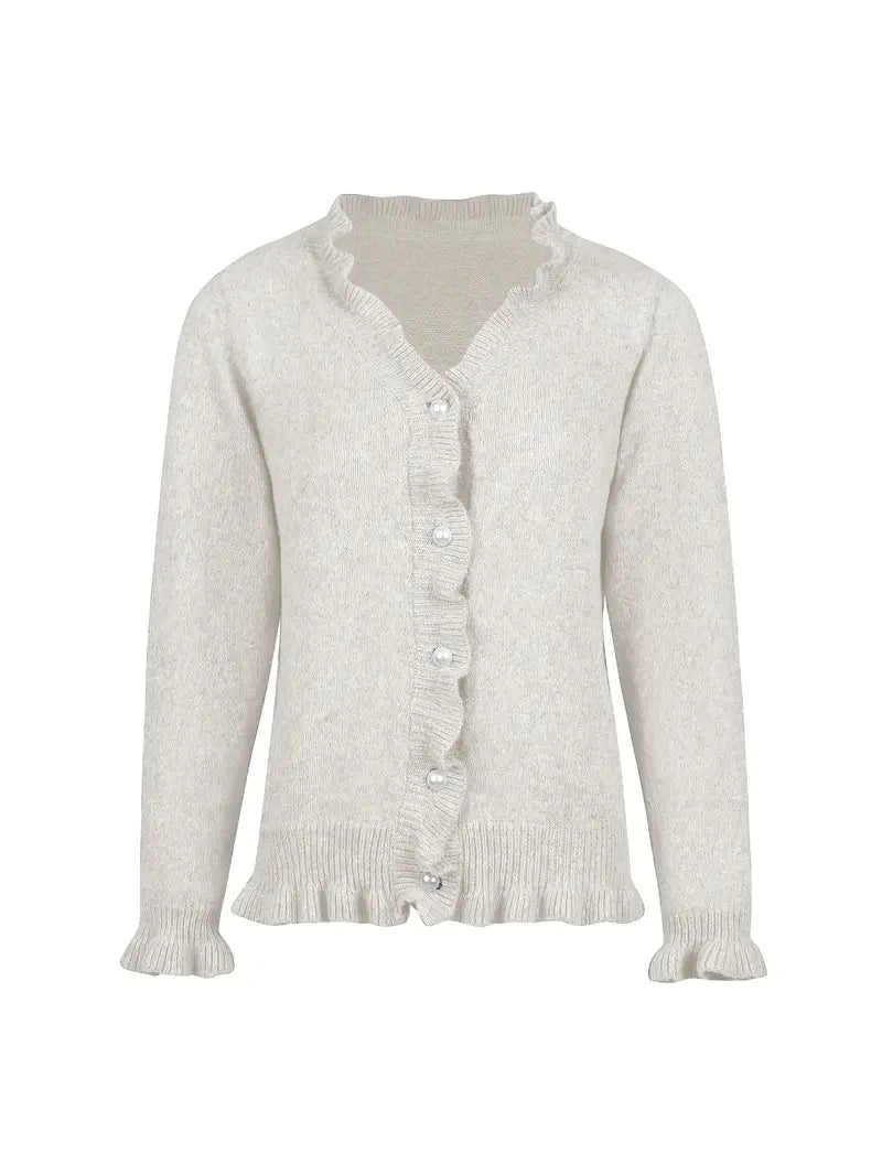 Hanifa - Elegante Cardigan Lavorato a Maglia Con Bottoni