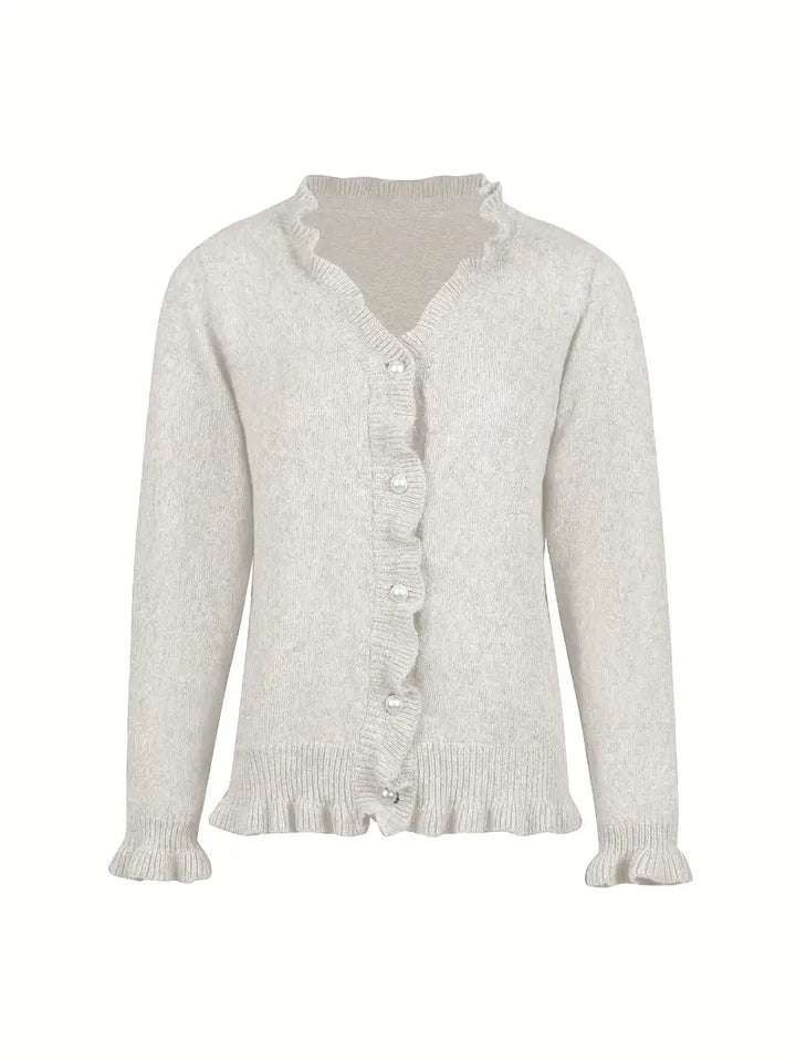 Hanifa - Elegante Cardigan Lavorato a Maglia Con Bottoni