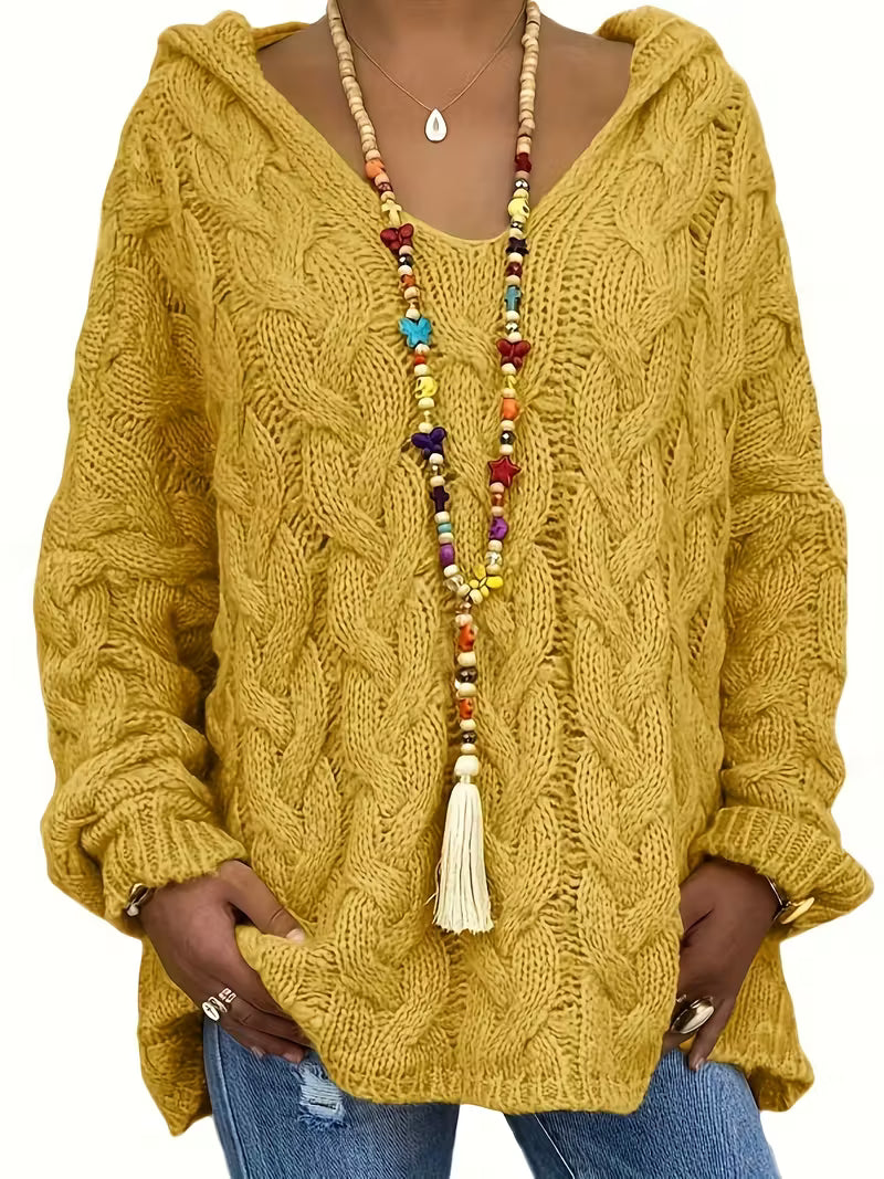 Hailee - Maglione Informale a Maniche Lunghe In Maglia