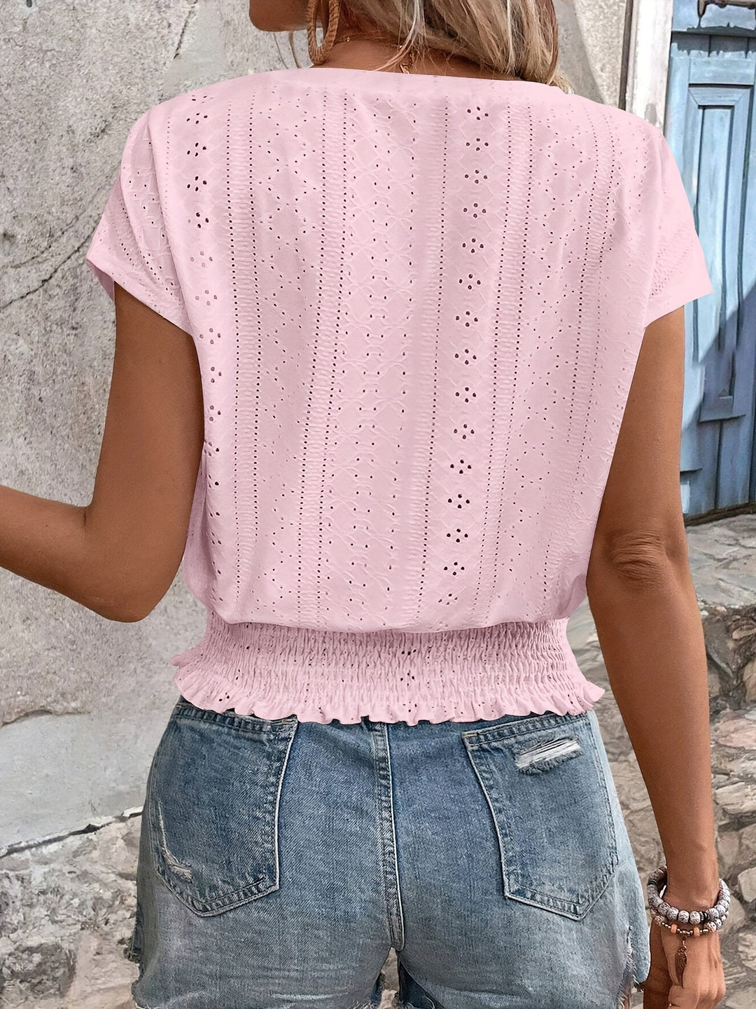 Delores - Elegante Maglietta Con Scollo A V E Maniche A Pipistrello