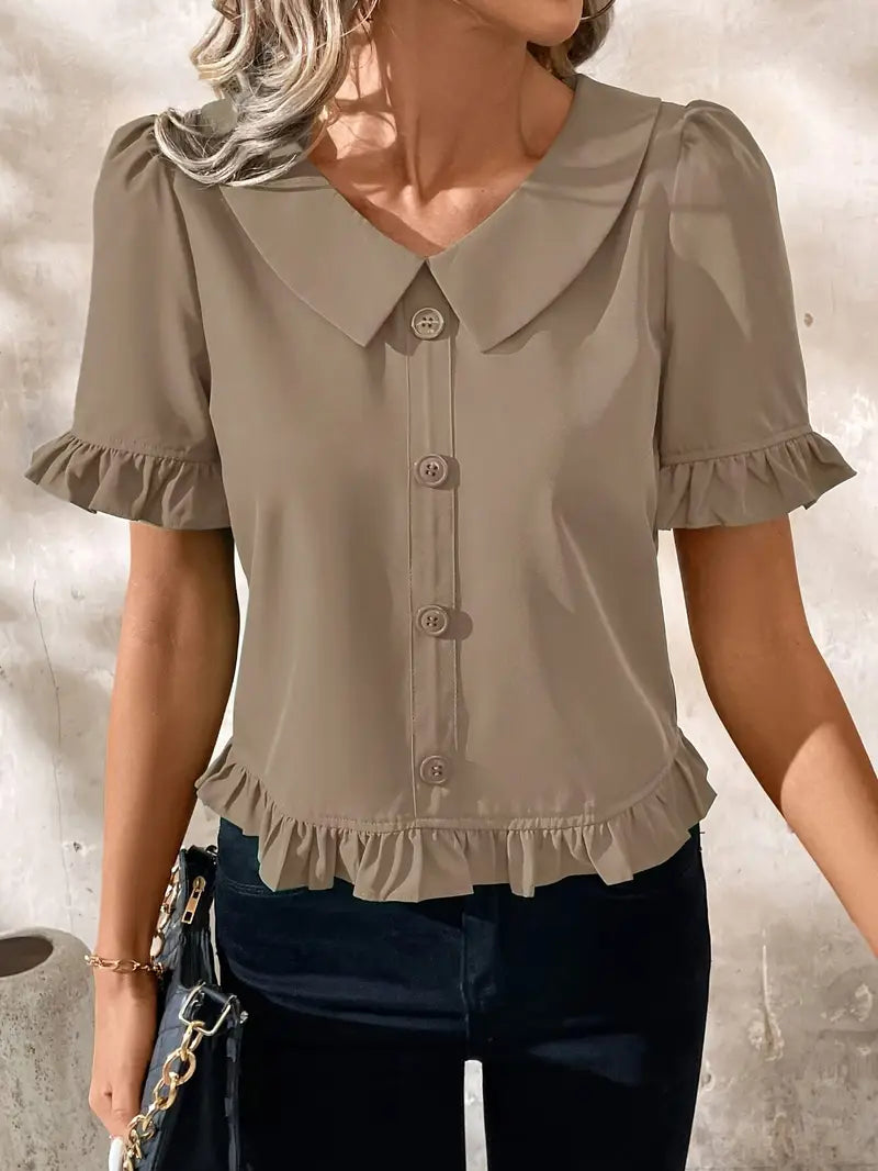 Foteini - Camicetta Elegante A Maniche Corte