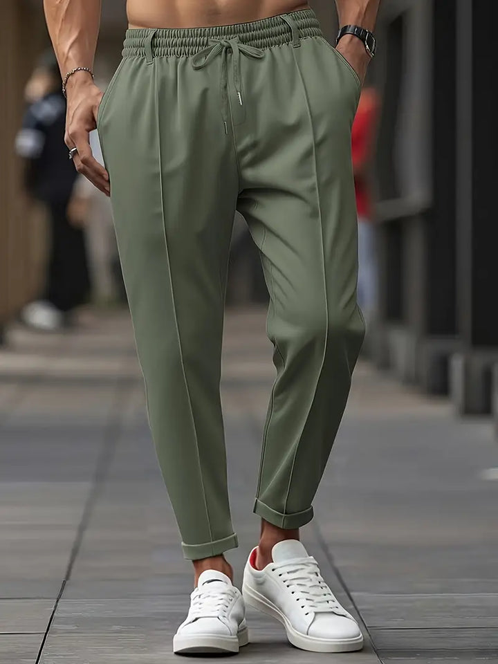 Crawford - Casual Vestibilità Slim Pantaloni Con Elastico in Vita