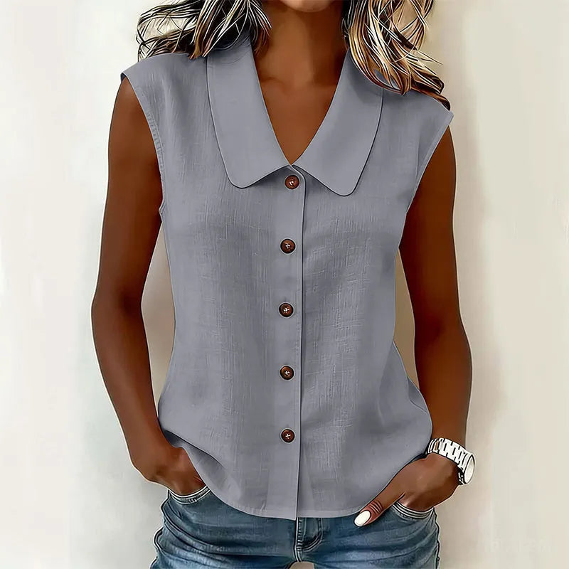 Chisato - Camicia Con Scollo a V E Bottoni