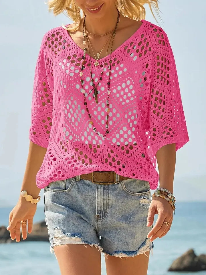 Raissa - Top a Maglia Con Scollo a V