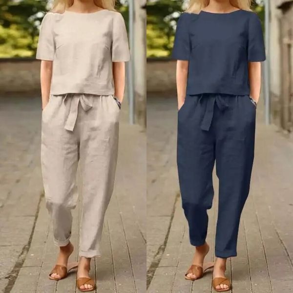 Kiyomi - Completo Pantaloni e Camicetta a Maniche Corte