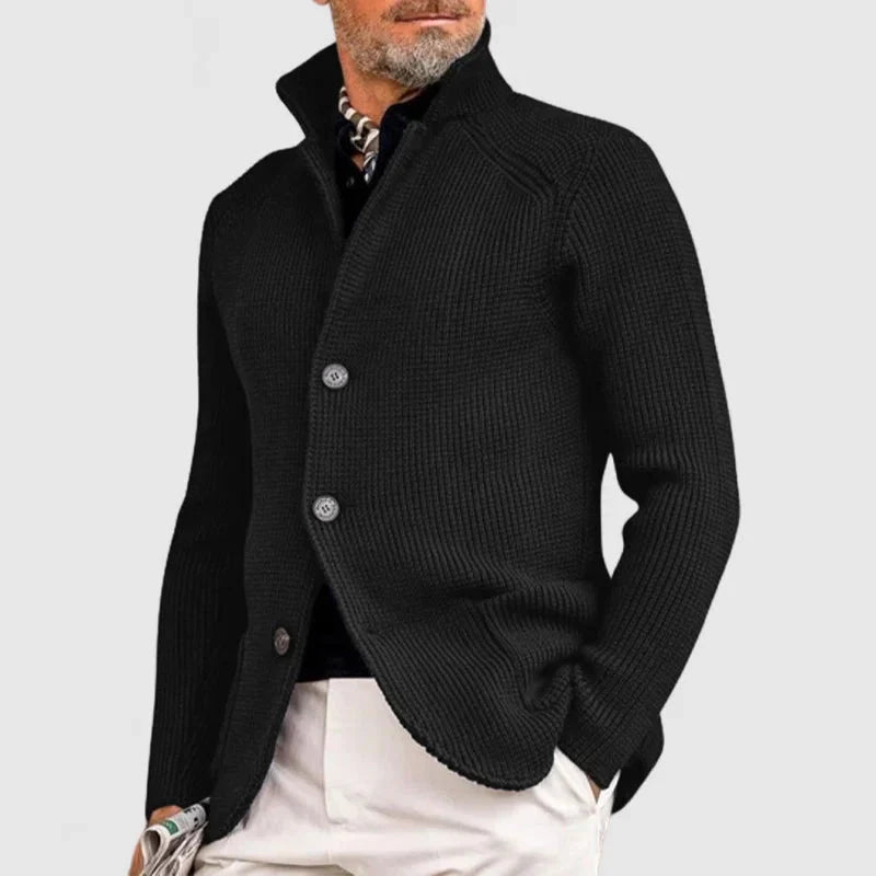 Maester - Elegante Cardigan a Maniche Lunghe Con Bottoni