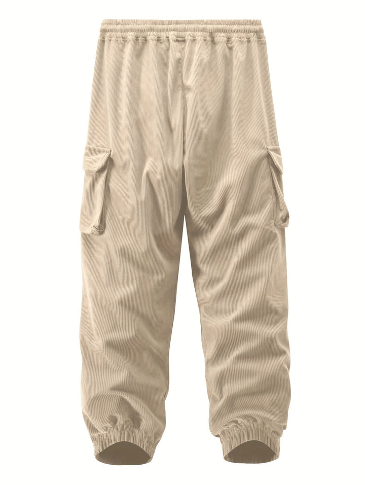 Genevieve - Pantaloni Jogging Velluto Coste Con Coulisse Vita