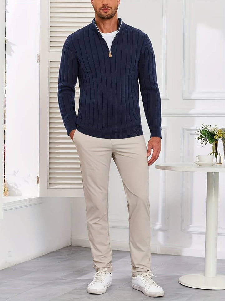 Yedidya - Maglione Casual a Maniche Lunghe Lavorato a Maglia