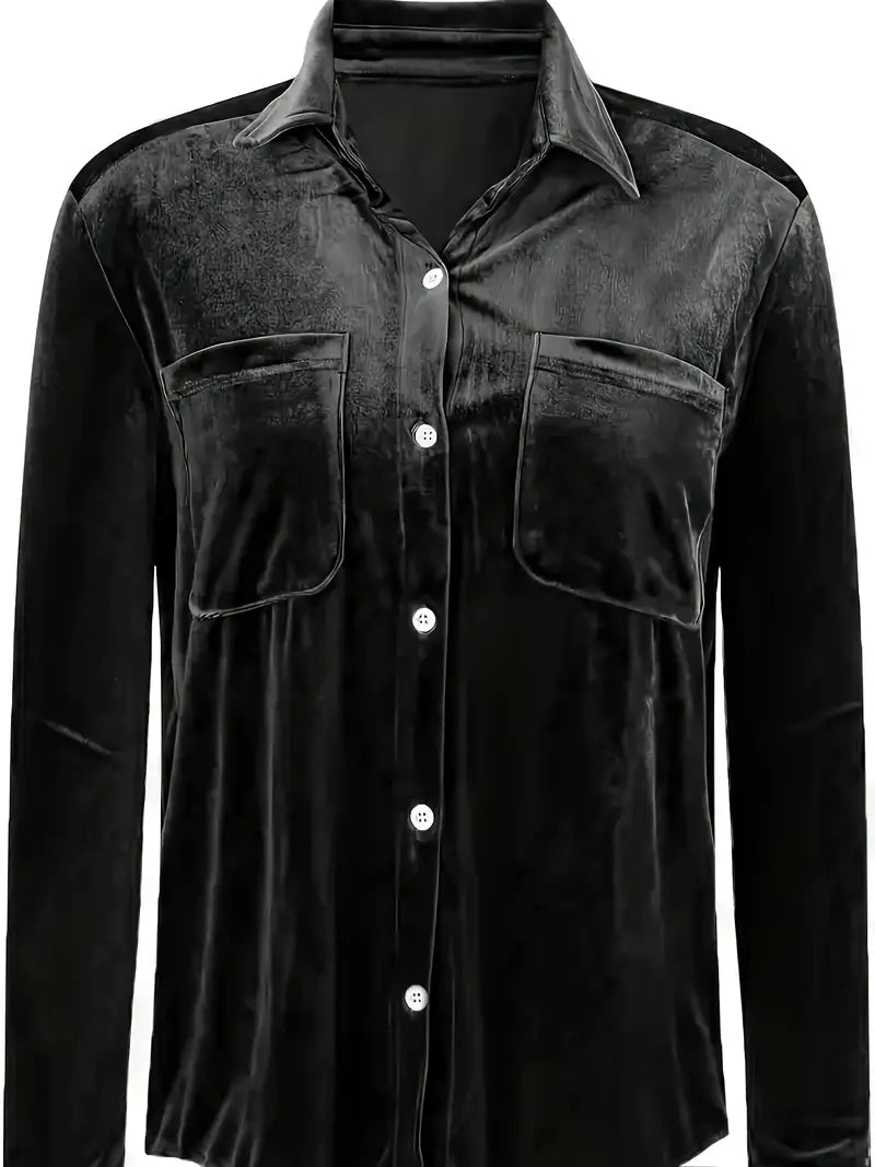Geanie - Camicia a Maniche Lunghe Con Tasche Frontali