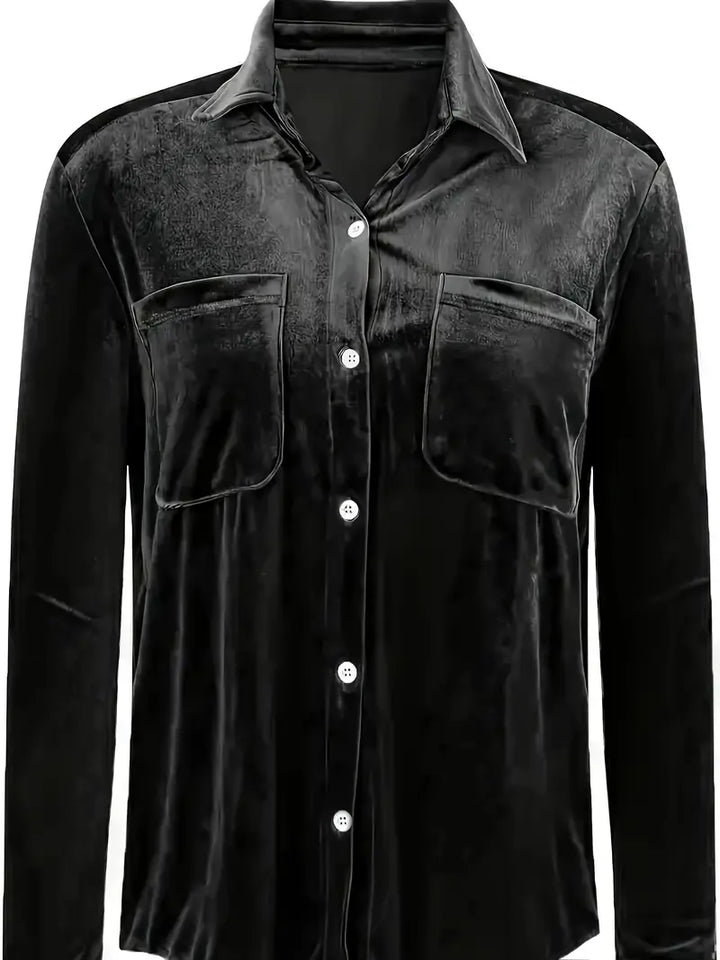Geanie - Camicia a Maniche Lunghe Con Tasche Frontali