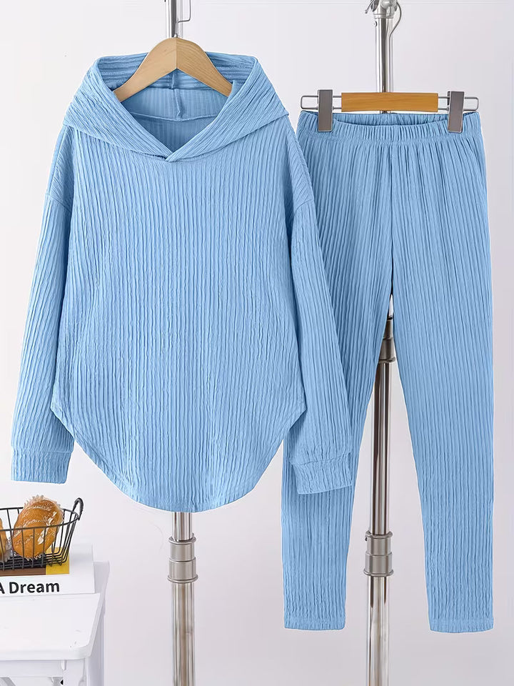 Berenika - Top Casuale Con Cappuccio e Leggings