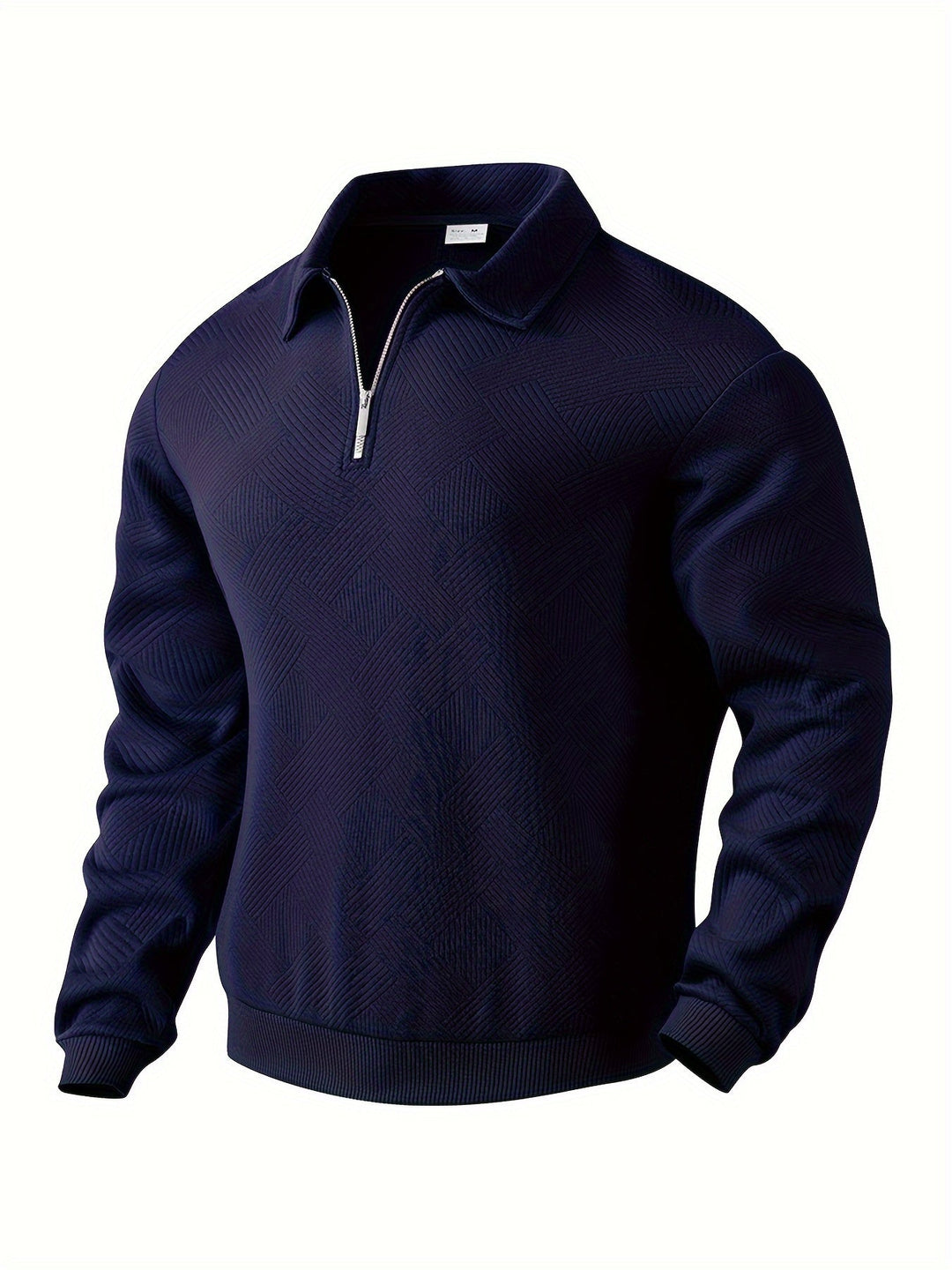 Baldrick - Felpa vintage con Zip e Disegno Geometrico