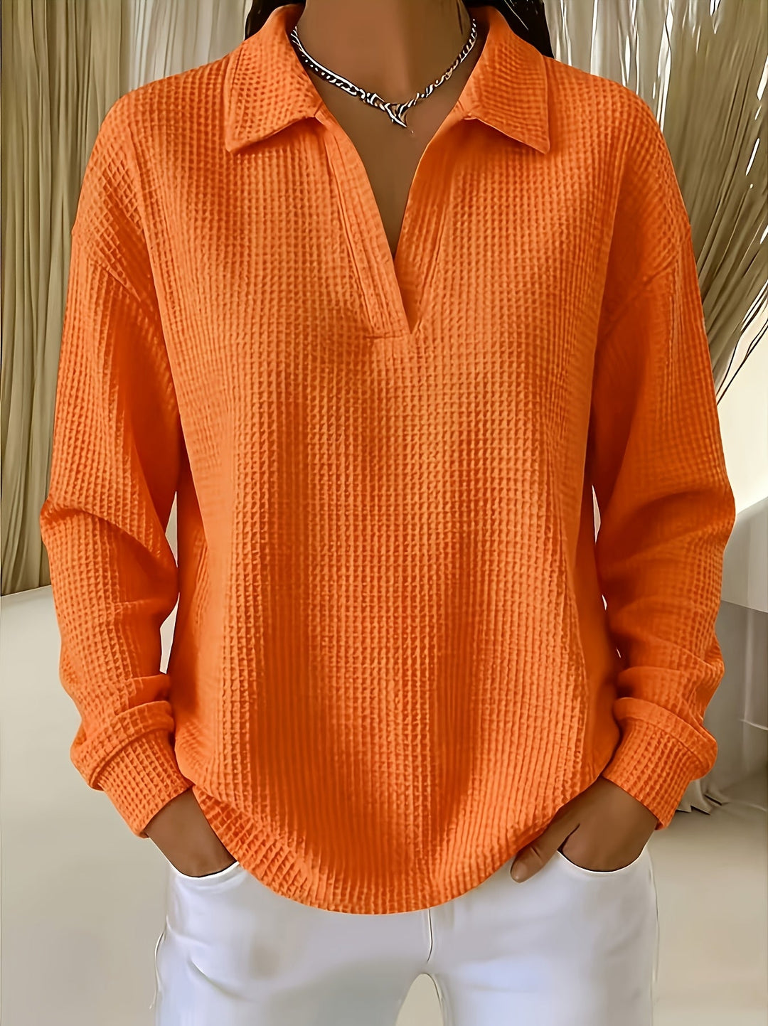 Daphnie - Elegante Camicia Con Colletto Alla Polo