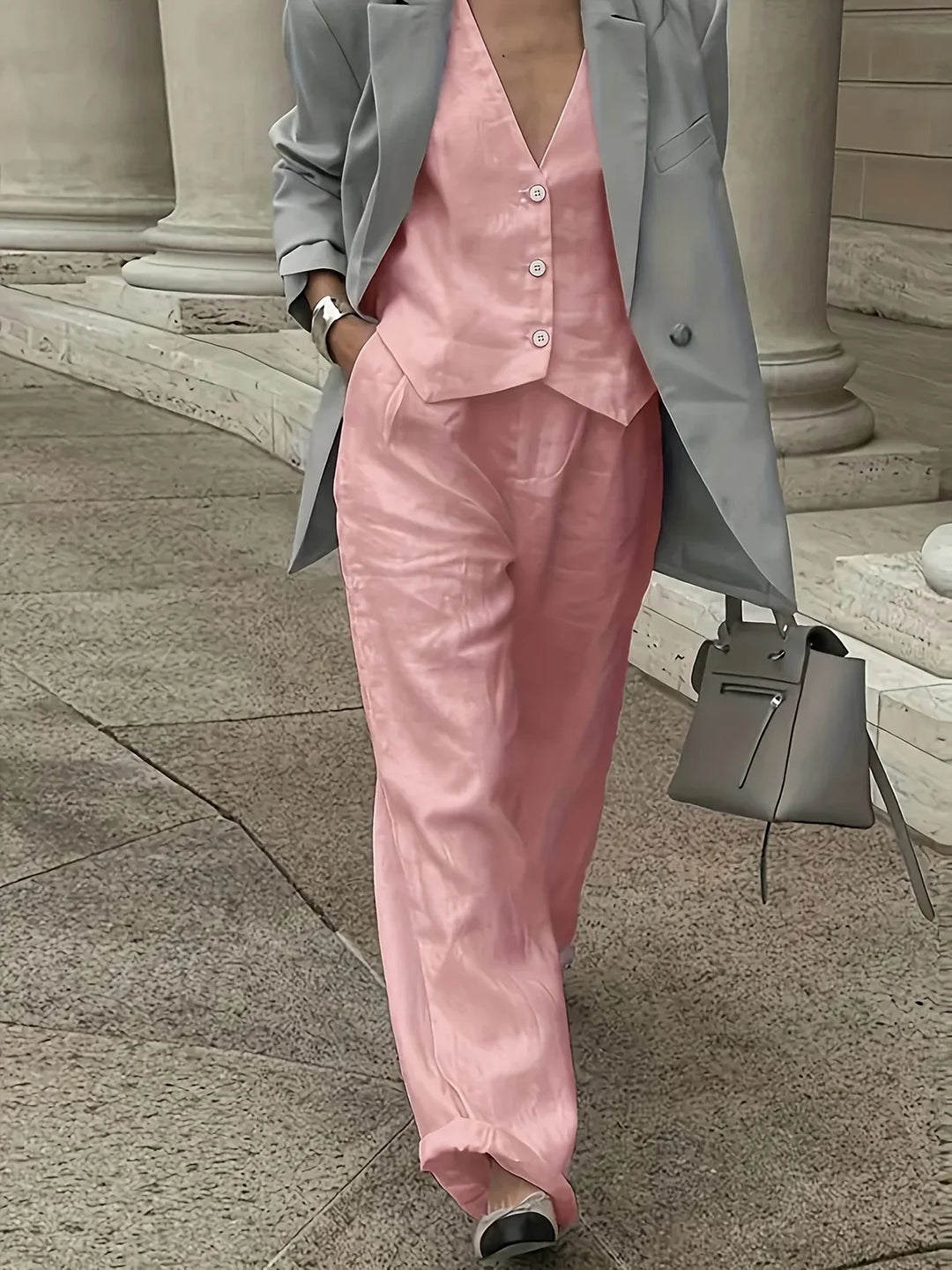 Jorja - Elegante Completo a Due Pezzi Senza Maniche
