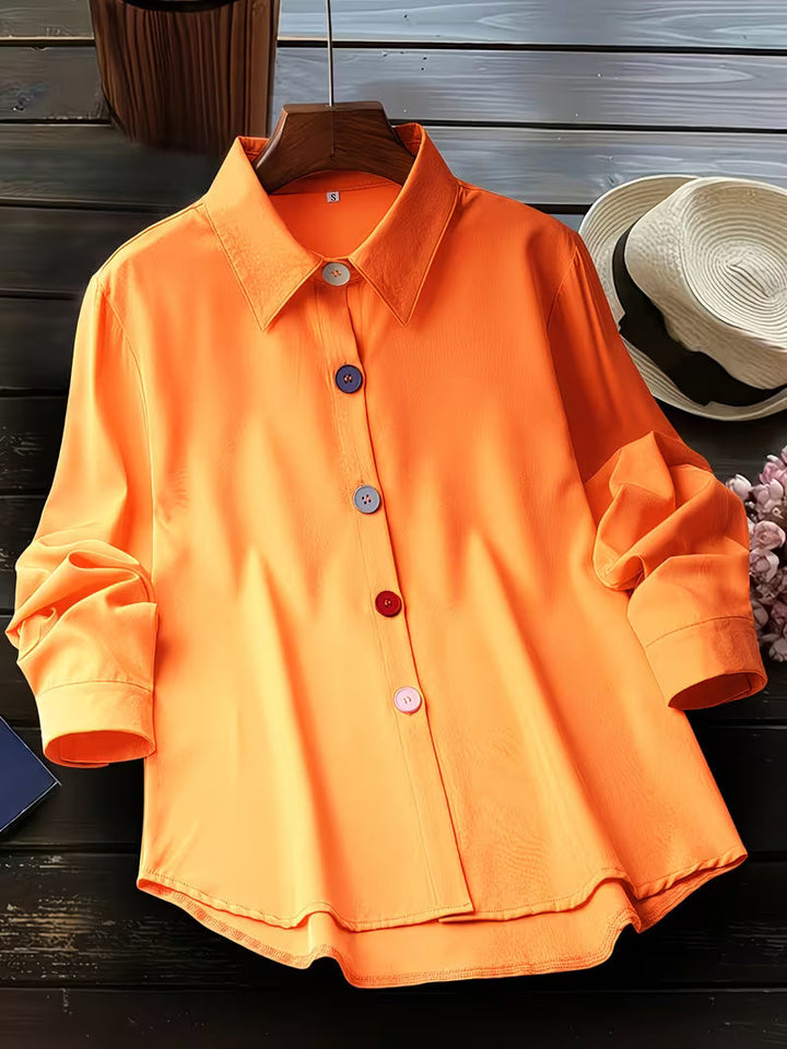 Fausta - Camicia Monopetto a Maniche Lunghe