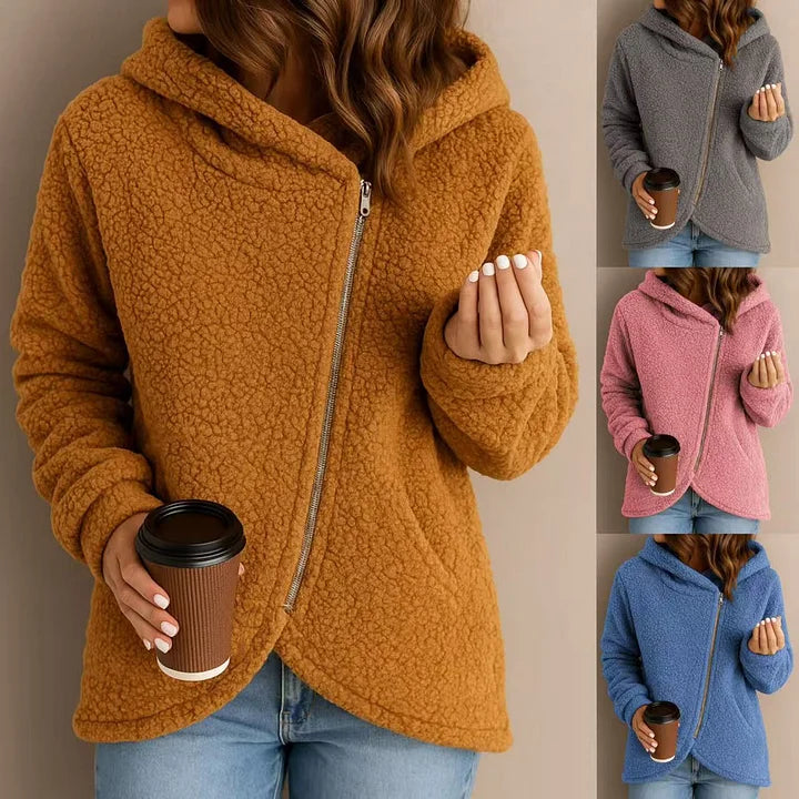 Wendie - Comoda Felpa Con Cappuccio In Pile Sherpa