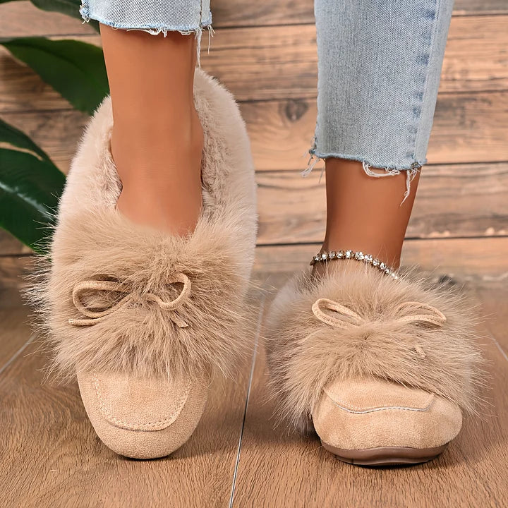 Kesmina - Comode Scarpe Antiscivolo in Pelliccia Sintetica