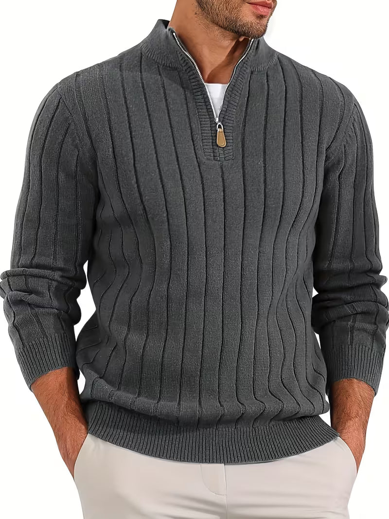 Yedidya - Maglione Casual a Maniche Lunghe Lavorato a Maglia