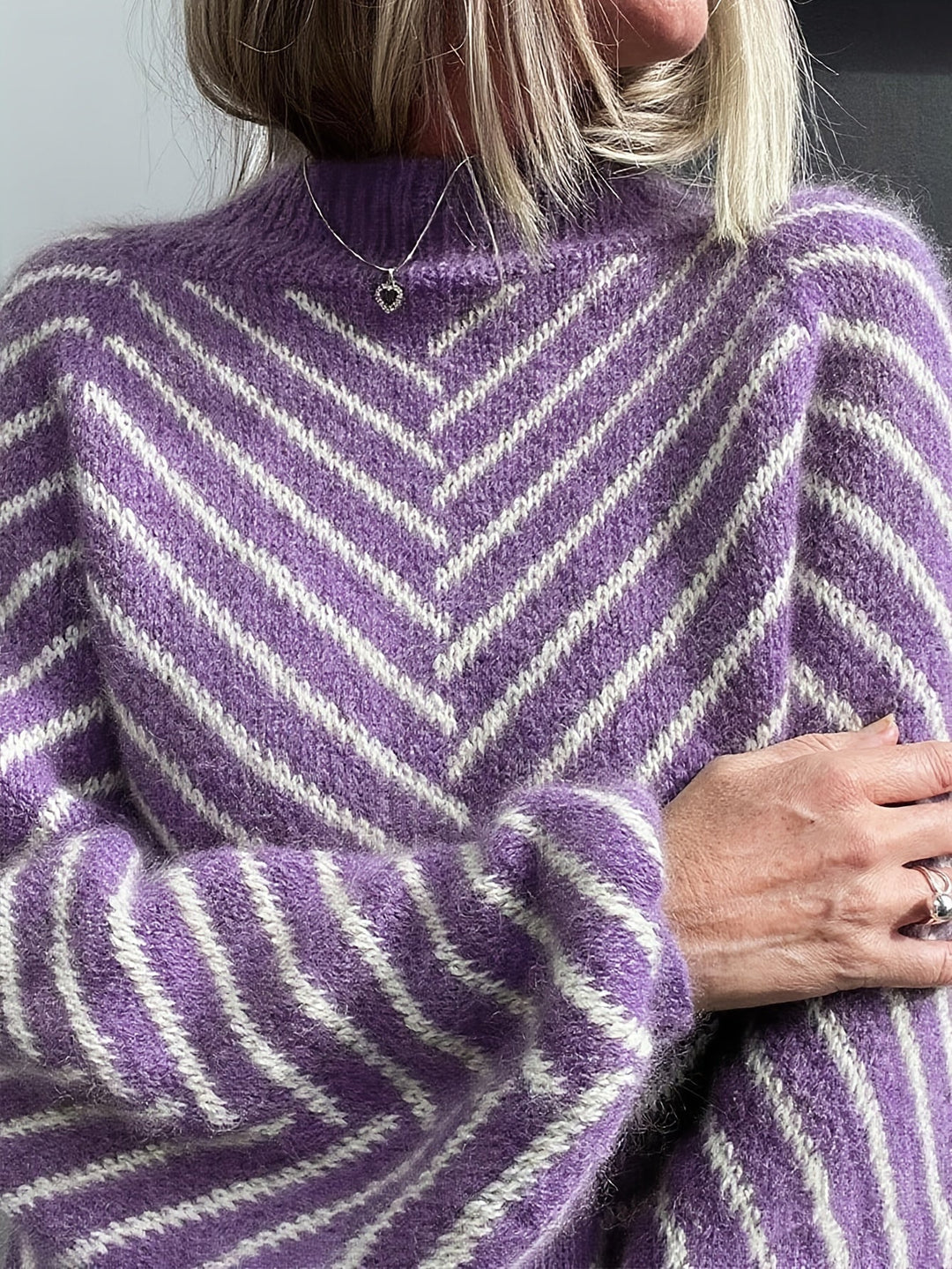 Klarysa - Maglione Casual a Maniche Lunghe Lavorato a Maglia