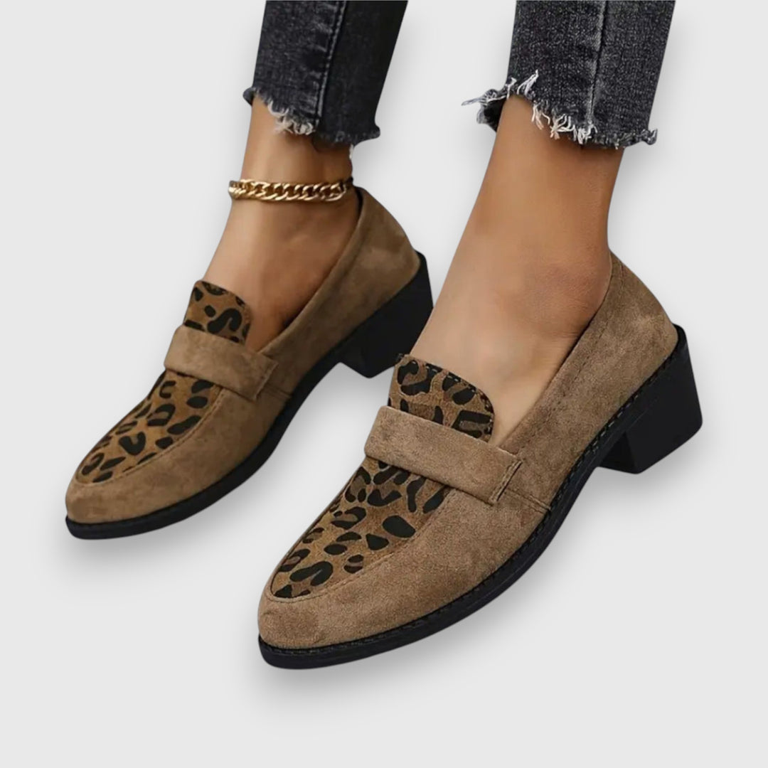 Lucyna - Elegante Mocassino Con Stampa Leopardata