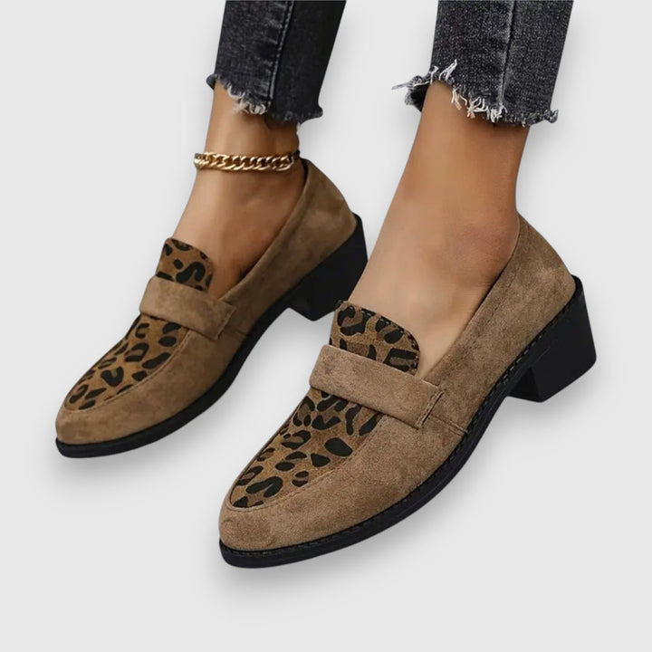 Lucyna - Elegante Mocassino Con Stampa Leopardata