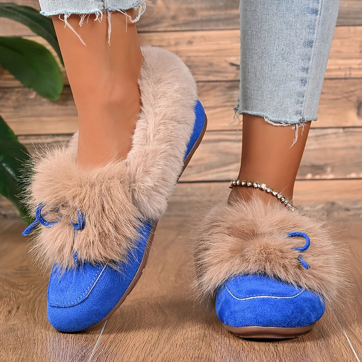 Kesmina - Comode Scarpe Antiscivolo in Pelliccia Sintetica