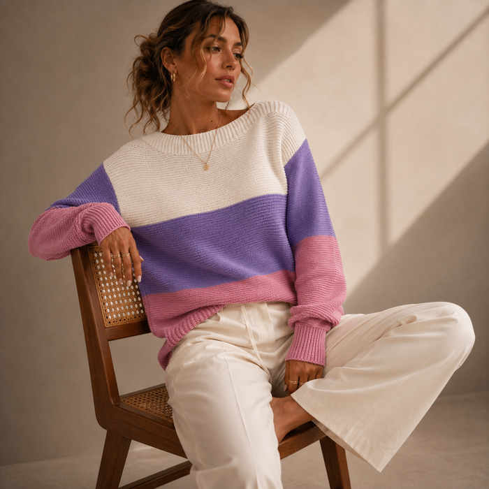 Nirelia - Elegante Maglione Oversize Lavorato a Maglia