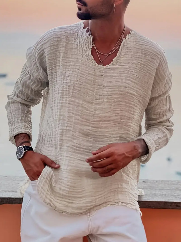 Benson - Camicia Estiva Alla Moda a Maniche Lunghe