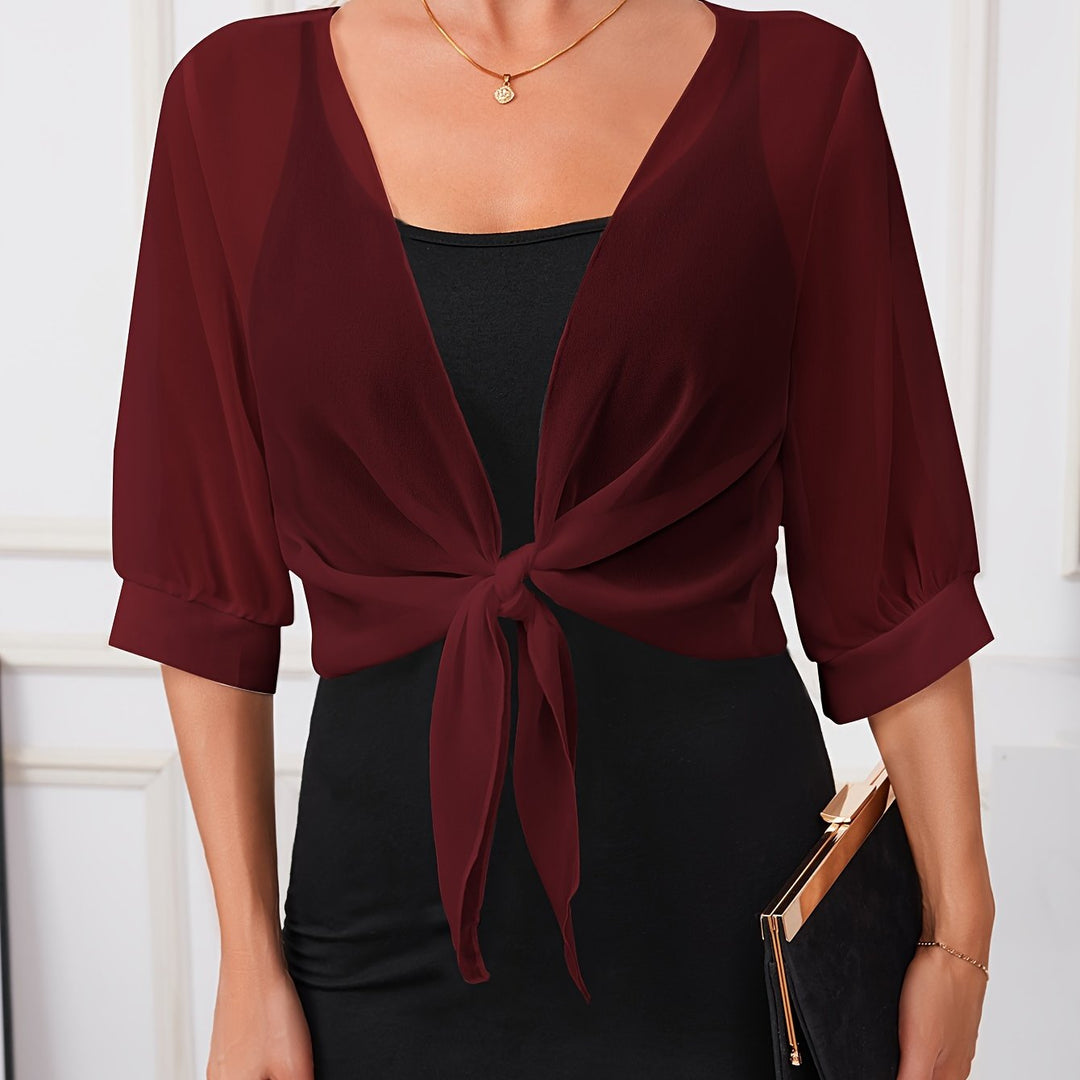 Juzel - Gilet Bolero Con Nodo Sul Davanti
