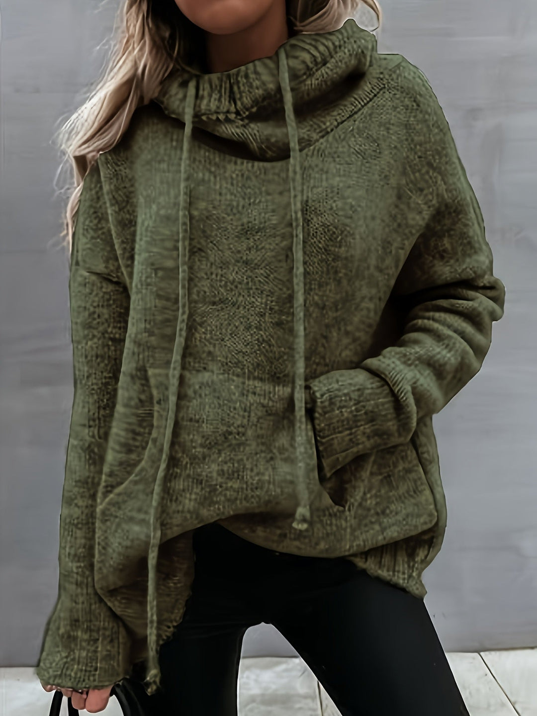 Zelina - Maglione a Maniche Lunghe Con Tasca