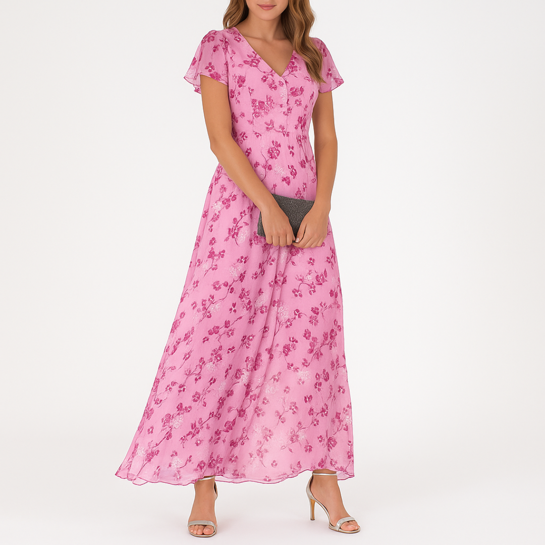 Danielle - Elegante Abito Con Scollo A V Che Copre Il Ventre