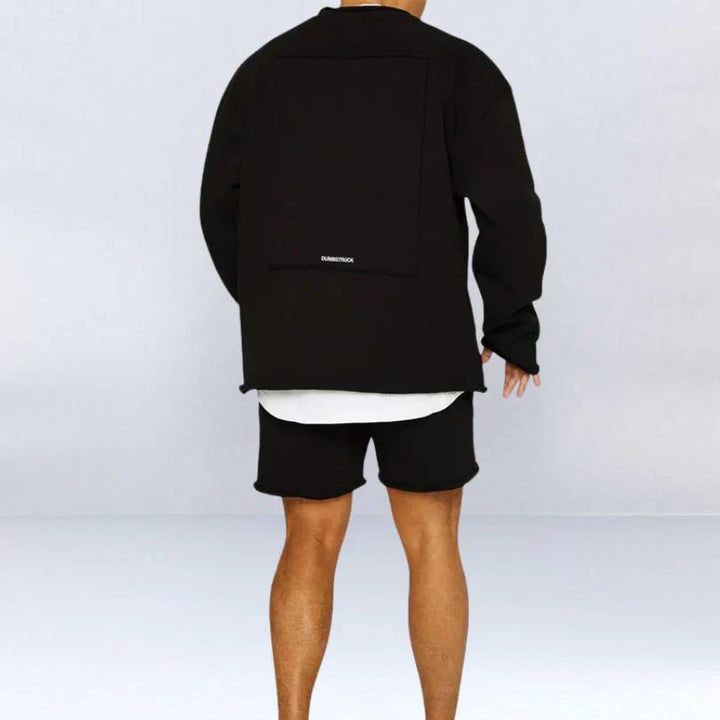 Leszek - Elegante Maglione A Maniche Lunghe Con Pantaloncini