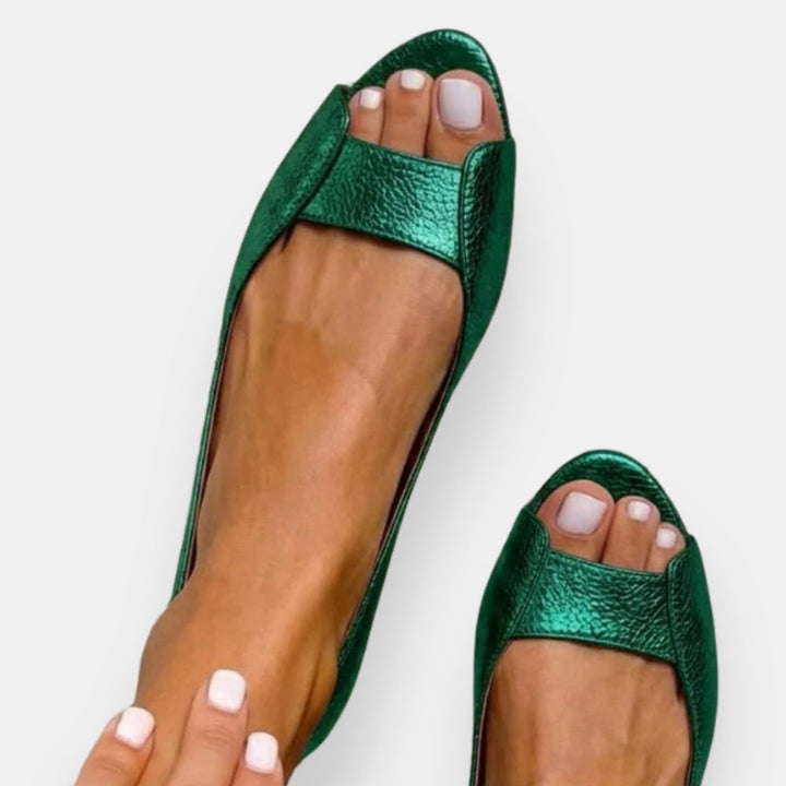 Fryda - Sandali Piatti Metallizzati