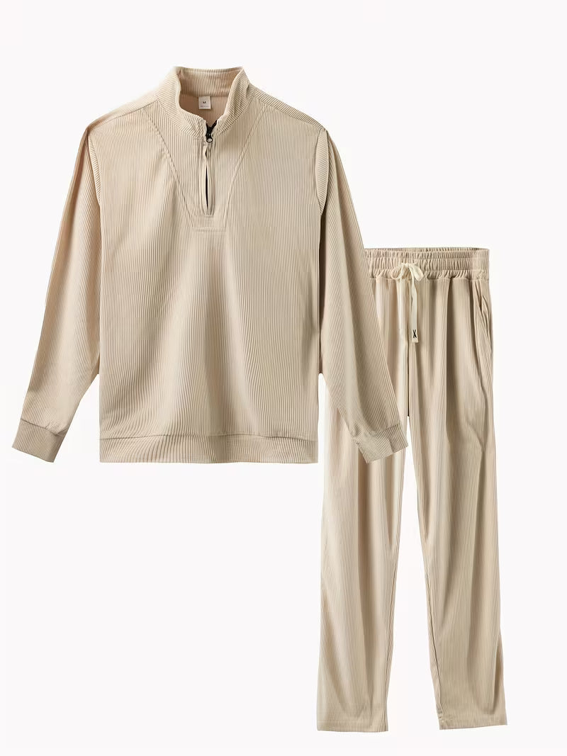 Cian - Completo Da Ginnastica a Due Pezzi Con Zip a Un Quarto