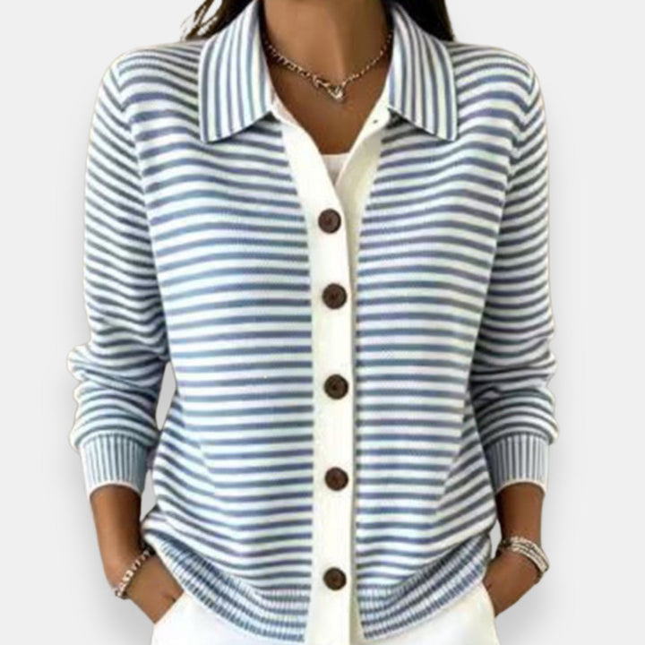 Kerana - Cardigan a Righe Con Bottoni