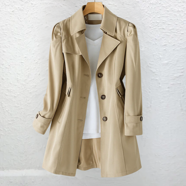 Ellice - Trench a Maniche Lunghe Con Bottoni