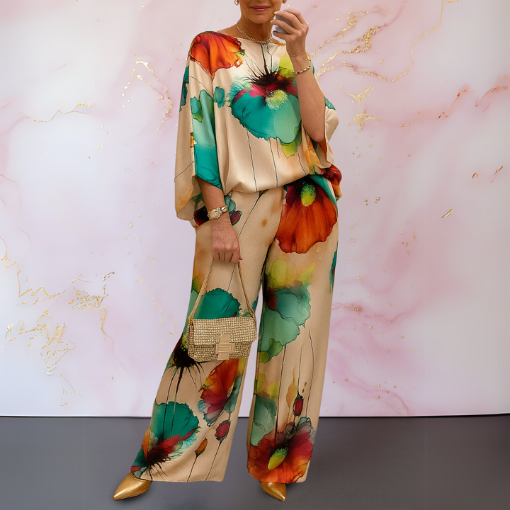 Pelaez - Elegante Completo a Due Pezzi Stampato