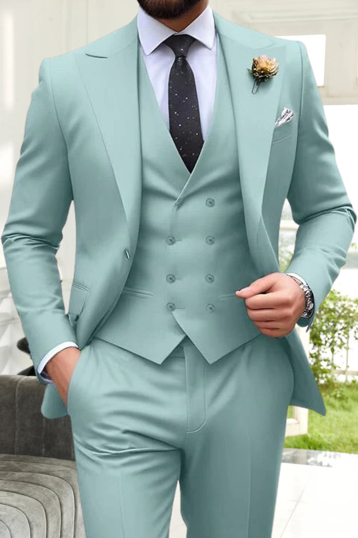 Gremist - Abiti a Tre Pezzi Slim Fit Con Revers a Lancia