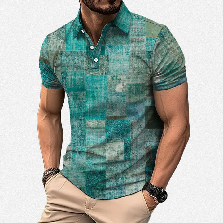 Gasan - Polo a Maniche Corte Multicolore Camicia