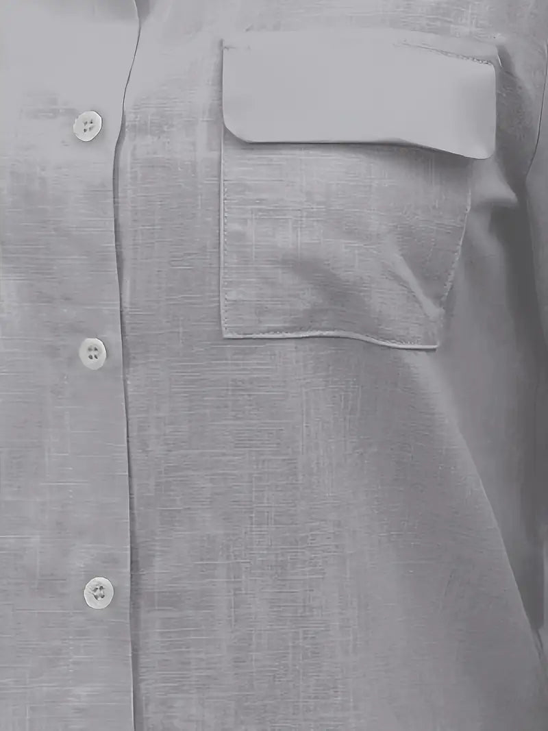 Athena - Camicia In Cotone Con Tasche Frontali